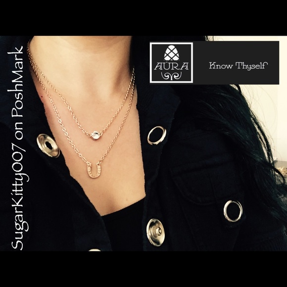 Aura Jewelry - Good Luck Lucky Horseshoe Multilayer Necklace